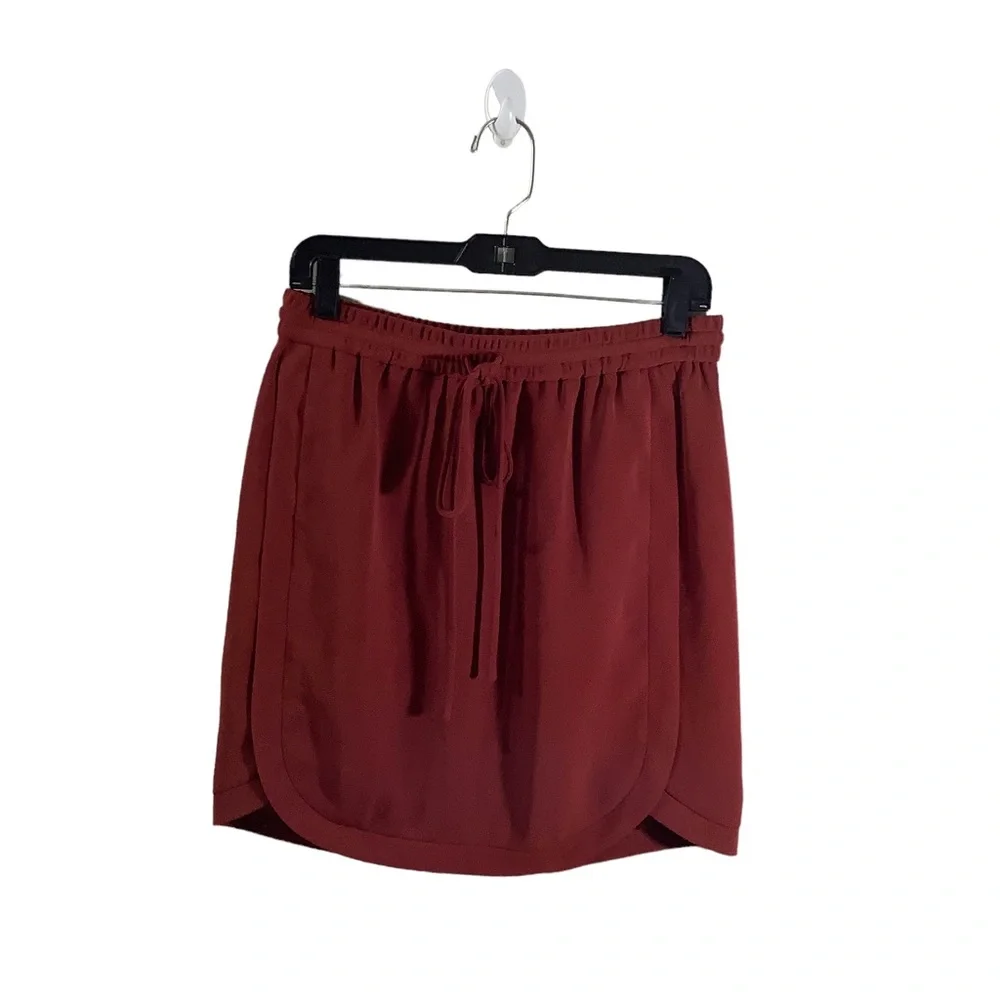 J. Crew Burnt Orange Round Hem Stretch Waist Skirt
